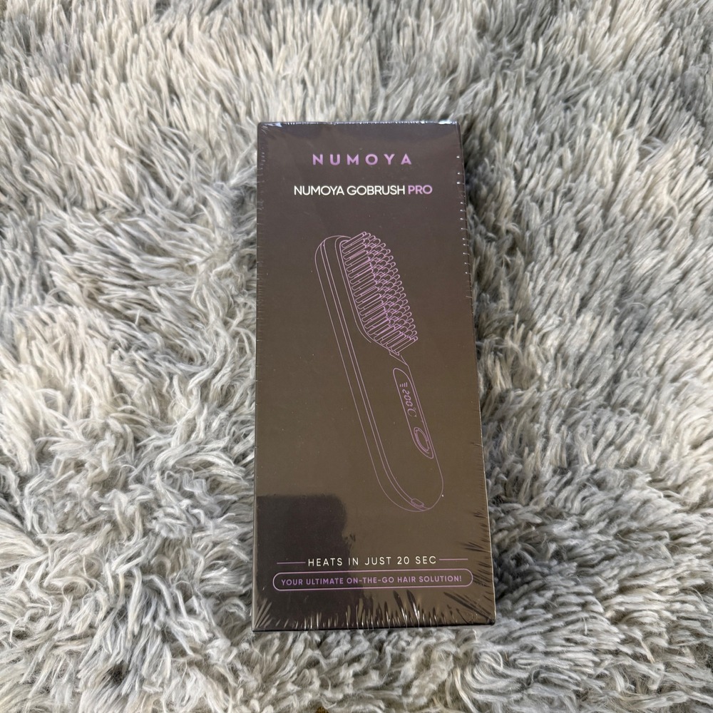 Numoya GoBrush Pro S7 Cordless Hair Straightener Brush Black New 4000mAh 50W